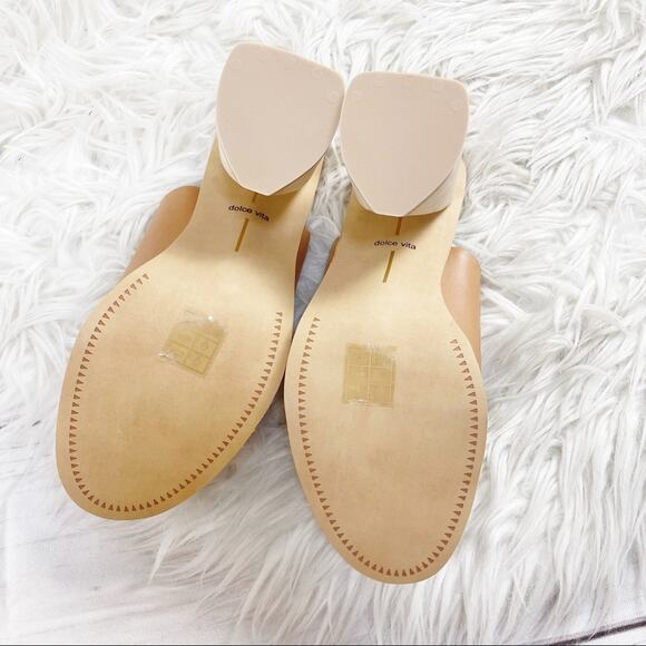 Dolce Vita‎ Women's Amber Leather Heeled Lace Up Sandal in Caramel Size 10 - Picture 8 of 8